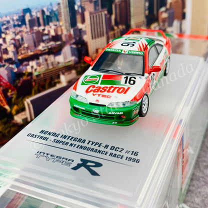 INNO64 1/64 HONDA INTEGRA TYPE-R DC2 #16 CASTROL SUEPR N1 ENDURANCE RACE 1996 IN64-DC2-CA16