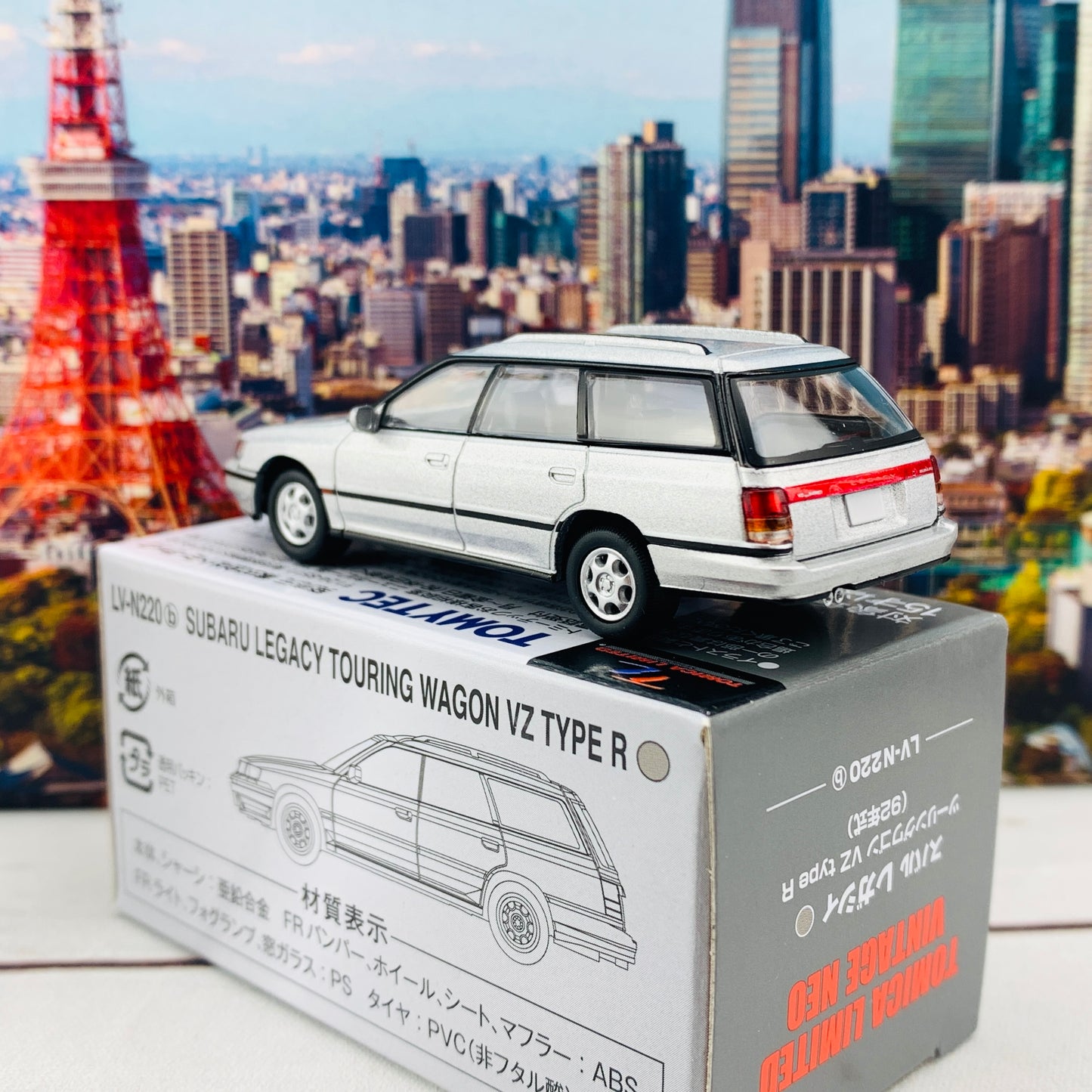 Tomytec Tomica Limited Vintage Neo 1/64 Subaru Legacy Touring Wagon VZ type R (Silver) LV-N220b