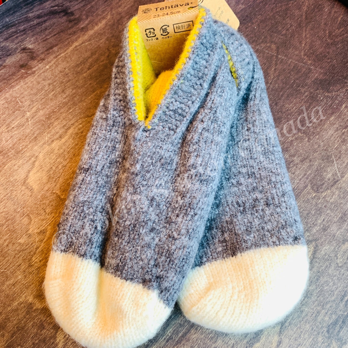 Tehtava Reversible Roomsocks - Grey (Made in Japan) 0022TET094