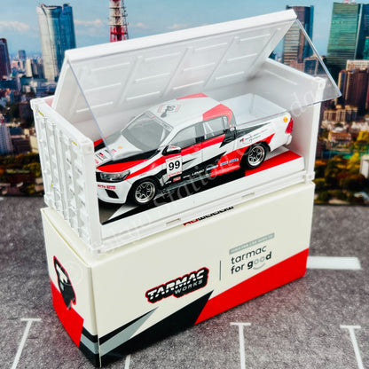 TARMAC WORKS 1/64 HOBBY64 Toyota Hilux Revo One Make Race with Container T64-041-GR