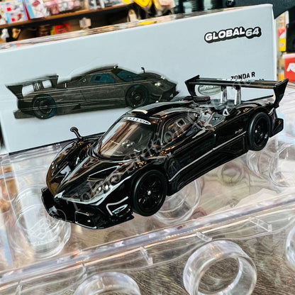 TARMAC WORKS 1/64 GLOBAL64 PAGANI ZONDA R Nero Galante CLDC Exclusive T64G-TL015-BK