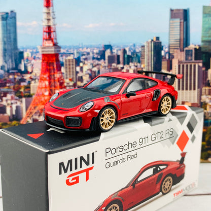 MINI GT 1/64 Porsche 911 GT2 RS Guards Red LHD Taiwan Exclusive MGT00160-L