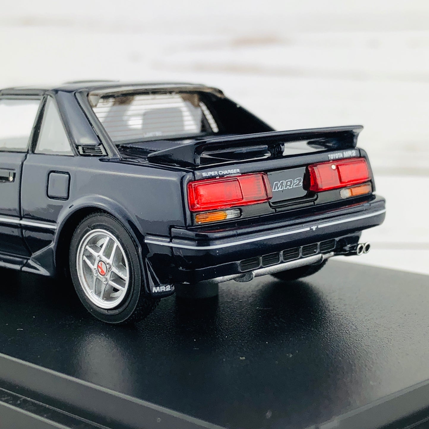 Mark43 1/43 Toyota MR 2 G-Limited Super Charger T Bar Roof (AW11) TOM'S NEW SPORT Blue Mica PM4377SBL