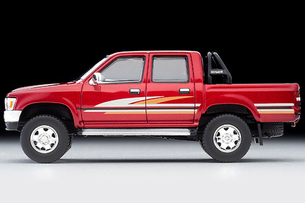 TOMYTEC Tomica Limited Vintage NEO 1/64 Toyota Hilux 4WD Pickup Double Cab SSR (Red) 1991 LV-N256a