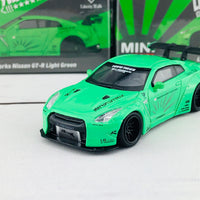 MINI GT LIBERTYWALK LB★WORKS Nissan GTR (R35) Light Green LHD PHILIPPINES EXCLUSIVE PRODUCT MGT00067-L