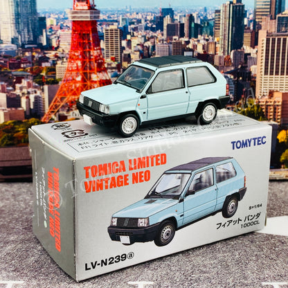 TOMYTEC Tomica Limited Vintage Neo 1/64 Fiat Panda 1000CL (light blue) LV-N239a