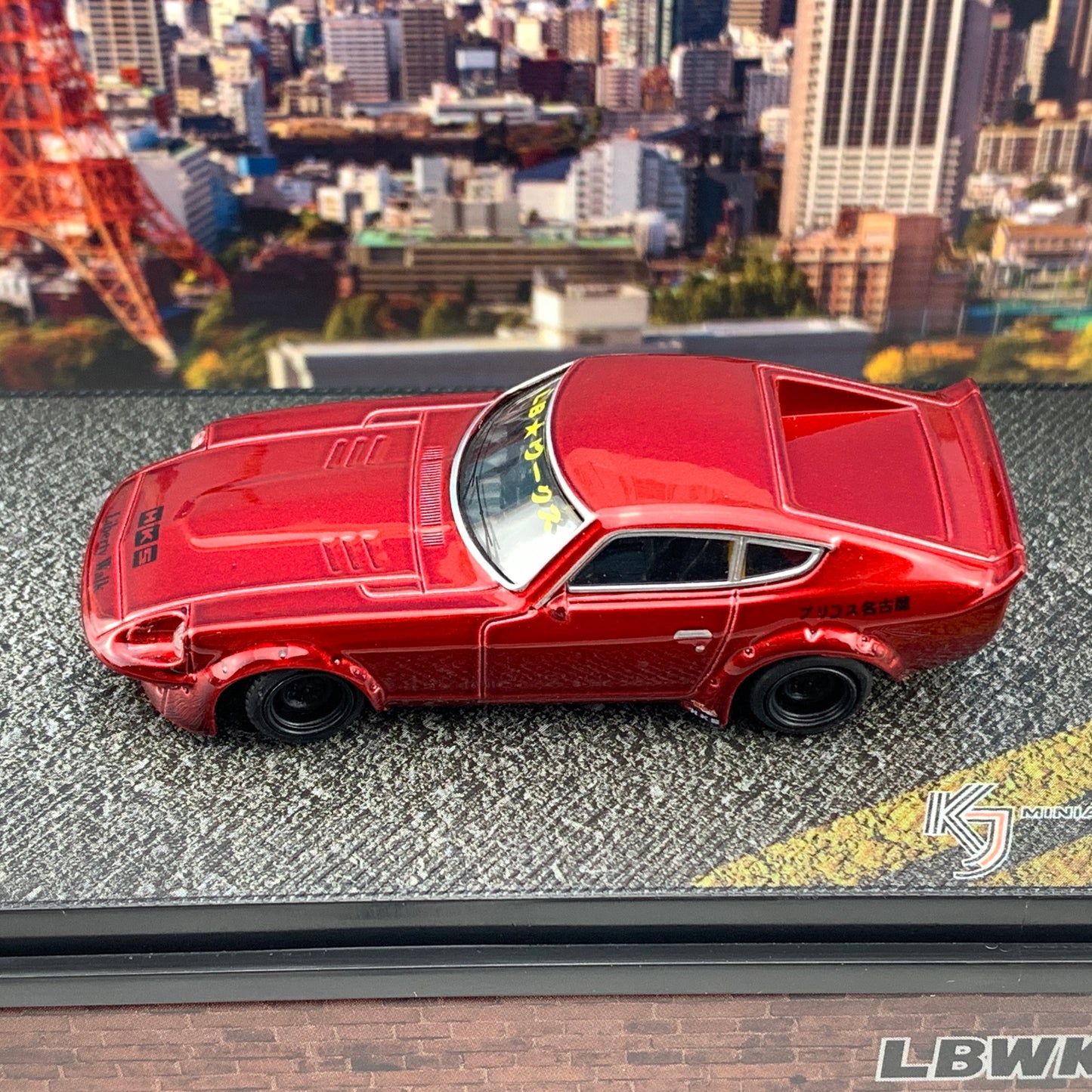 KJ MINIATURES 1/64 LBWK Nissan FairLady S30 Metallic Red KJ64003R