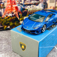 MINI GT 1/64 Lamborghini Huracán EVO  Blu Eleos LHD MGT00229-L