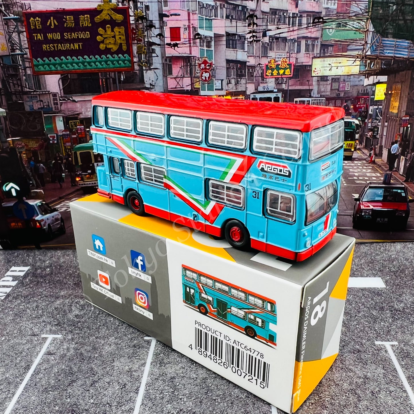 TINY 微影 18 ARGOS DAIMLER Fleetline DMS Blue (Scale 1/110) ATC64778