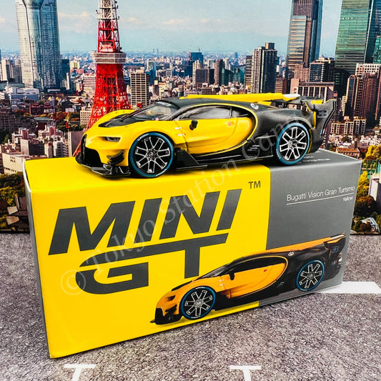 MINI GT 1/64 Bugatti Vision Gran Turismo Yellow LHD MGT00317-L
