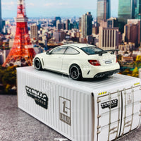 TARMAC WORKS x Lamley 1/64 GLOBAL64 SPECIAL EDITION Mercedes-Benz C63 AMG Coupé Black Series White Metallic T64G-009-DW