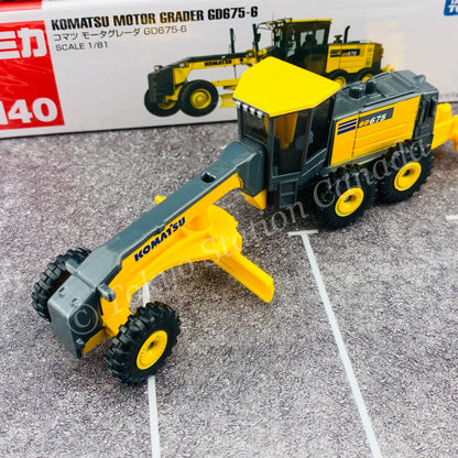 TOMICA 140 KOMATSU Motor Grader GD675-6