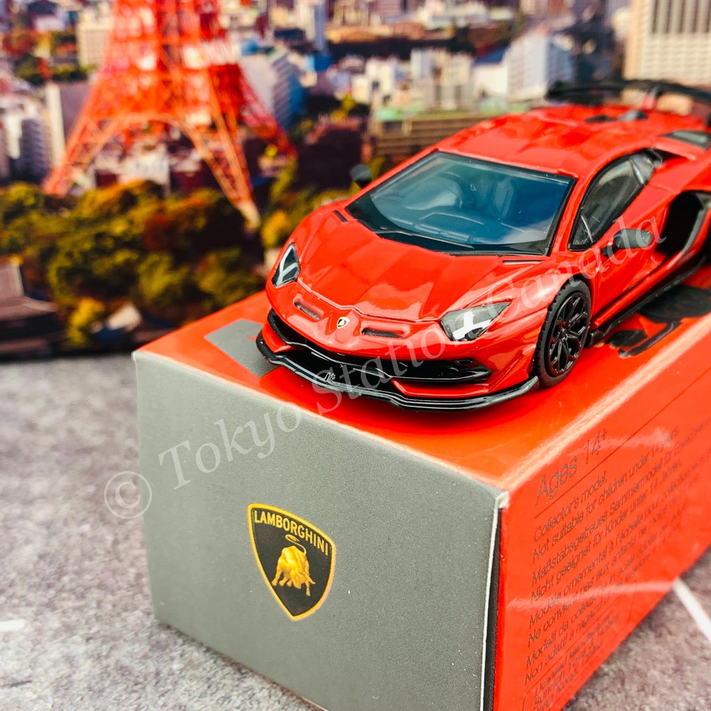 MINI GT 1/64 Lamborghini Aventador SVJ  Rosso Mars LHD MGT00198-L