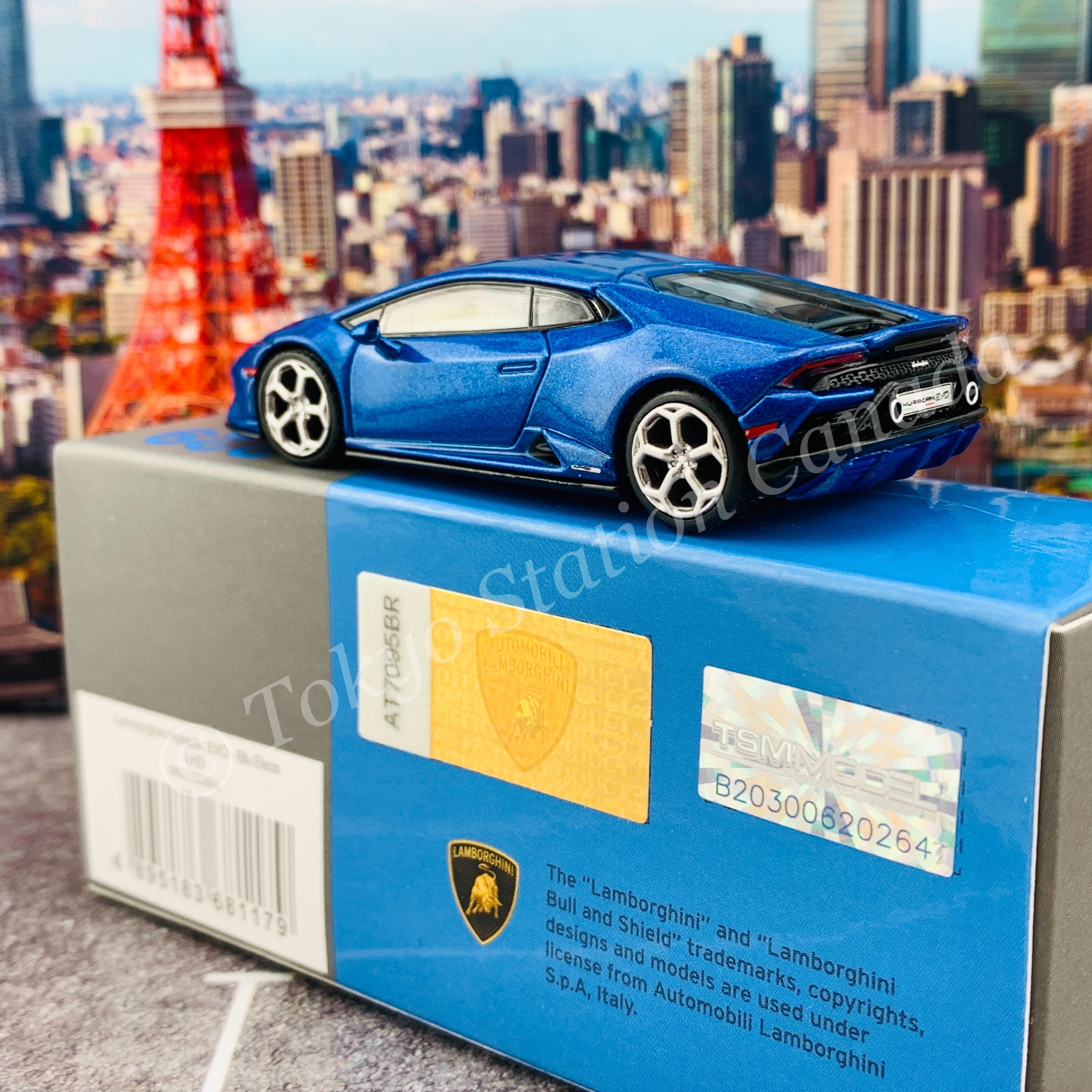 MINI GT 1/64 Lamborghini Huracán EVO Blu Eleos LHD MGT00229-L