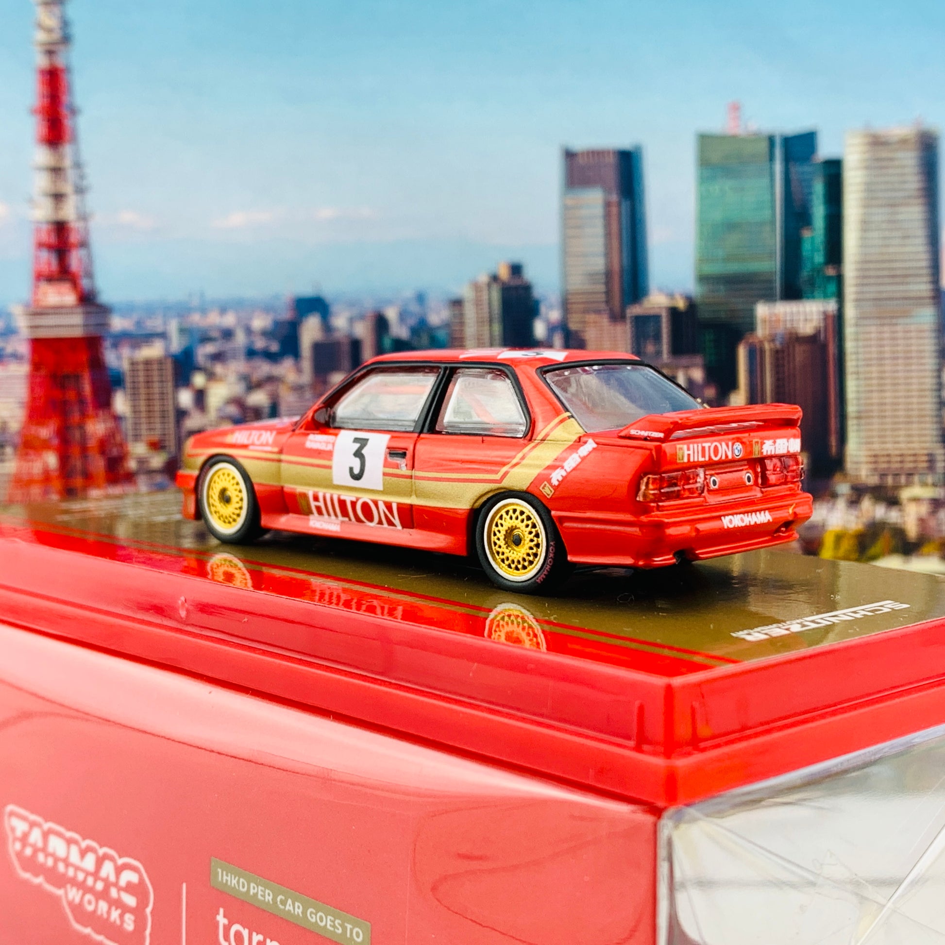 Tarmac Works 1/64  BMW M3 E30 Macau Guia Race 1987 Winner Roberto Ravaglia Macau GP 2020 Special Edition  T64-009-87MAC03