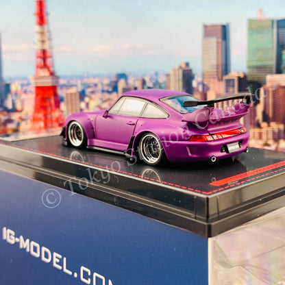 Ignition Model 1/64 RWB 993 Matte Purple With Mr. Nakai metal figurine IG2151