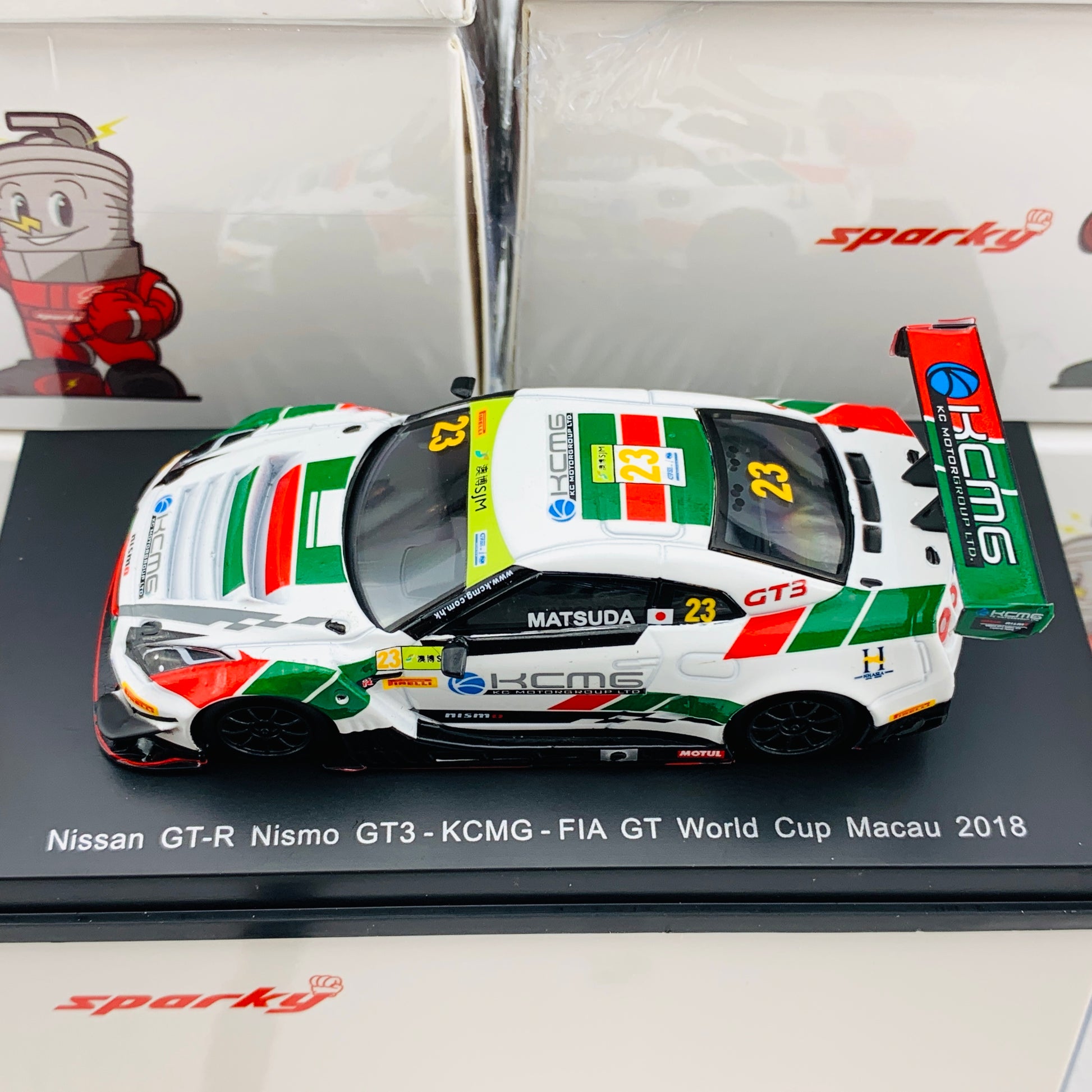 Sparky 1/64 NISSAN GTR NISMO GT3 - KCMG - FIA GT World Cup Macau 2018 Tsugio MATSUDA Y131
