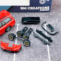 BM Creations JUNIOR 1/64 Mitsubishi Legnum VR4 RED RHD with Extra Wheels, Lowering Parts 64B0154