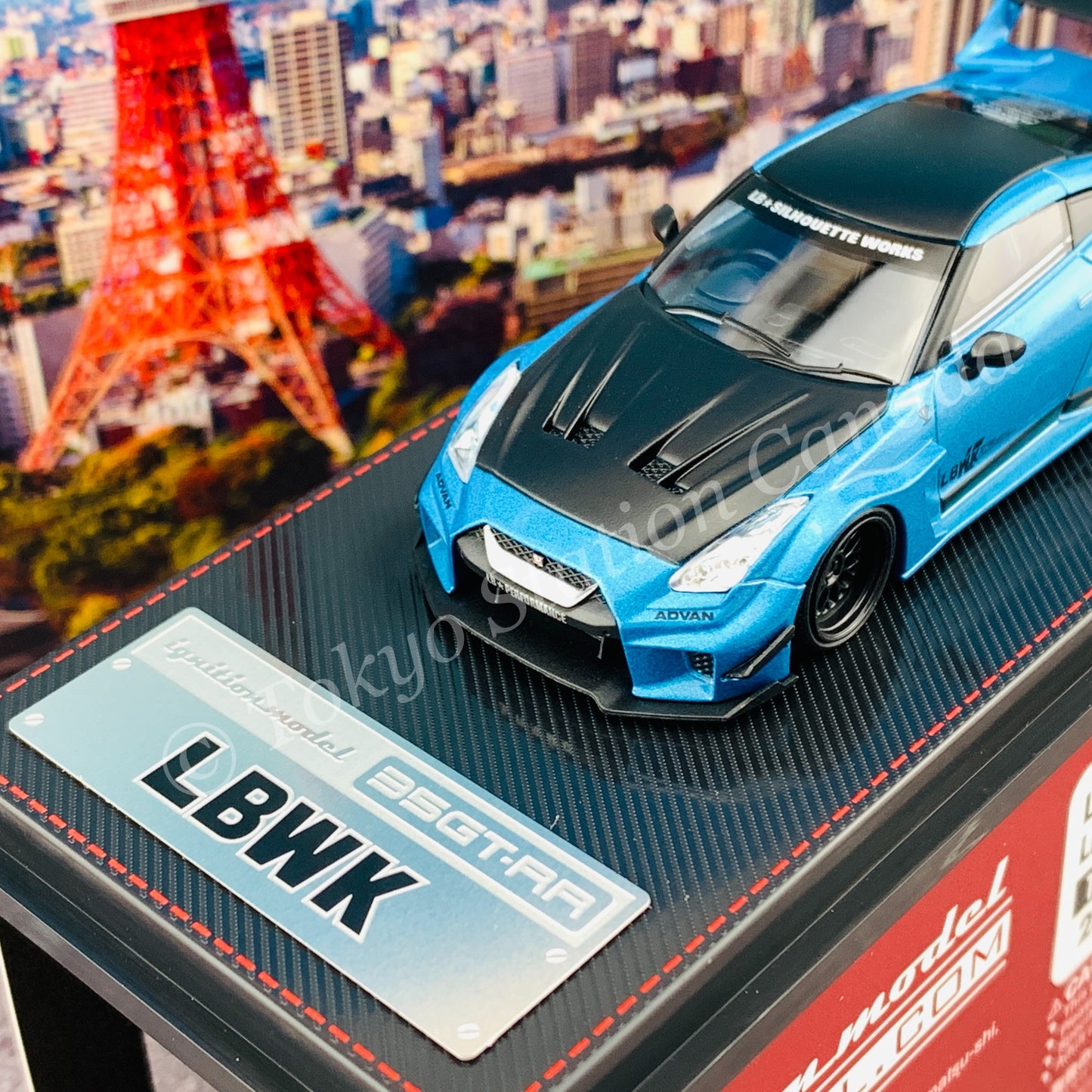 Ignition Model 1/64 LB-Silhouette WORKS GT Nissan 35GT-RR Light Blue Metallic IG2385