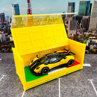 TARMAC WORKS 1/64 GLOBAL64 Pagani Zonda Cinque Giallo Limone with Container Special Edition T64G-TL021-YL