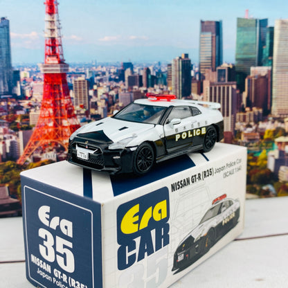 ERA CAR 35 1/64 Nissan GTR R35 Japan Police Car with Figure NS20GTRRN35