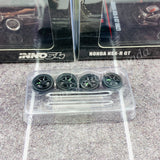 INNO64 1/64 HONDA NSX-R GT (NA2) Black Chrome W/ Extra Wheels IN64-NSXGT-BLACH