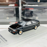 INNO64 1/64 Toyota Corolla AE86 Levin Black with Extra wheels set and water slide decals IN64-AE86-BLA