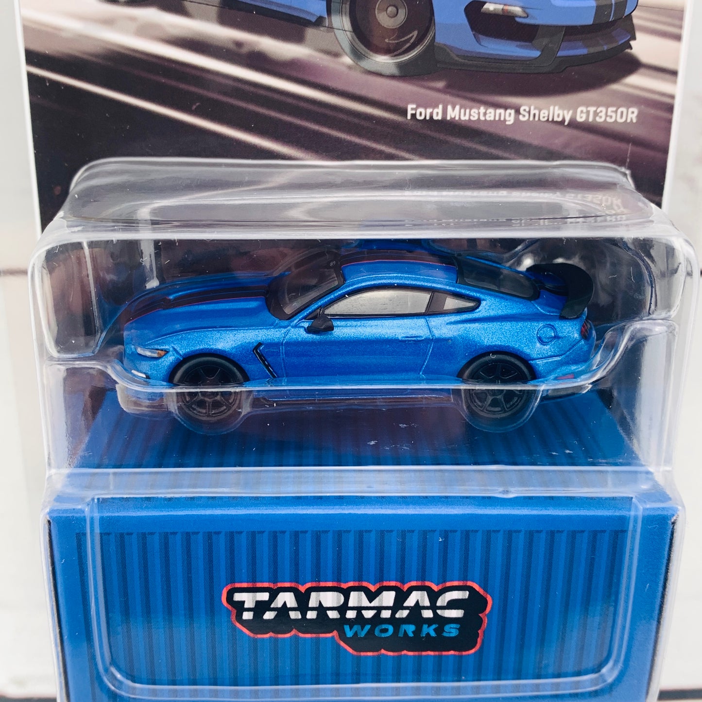 Tarmac Works 1/64 Global Collection Ford Mustang Shelby GT350R Blue Metallic T64G-0011-BL