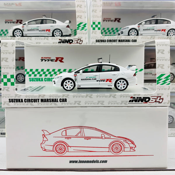 INNO64 1/64 Honda Civic FD2 Type-R Suzuka Circuit Marshal Car IN64-FD2-SMC