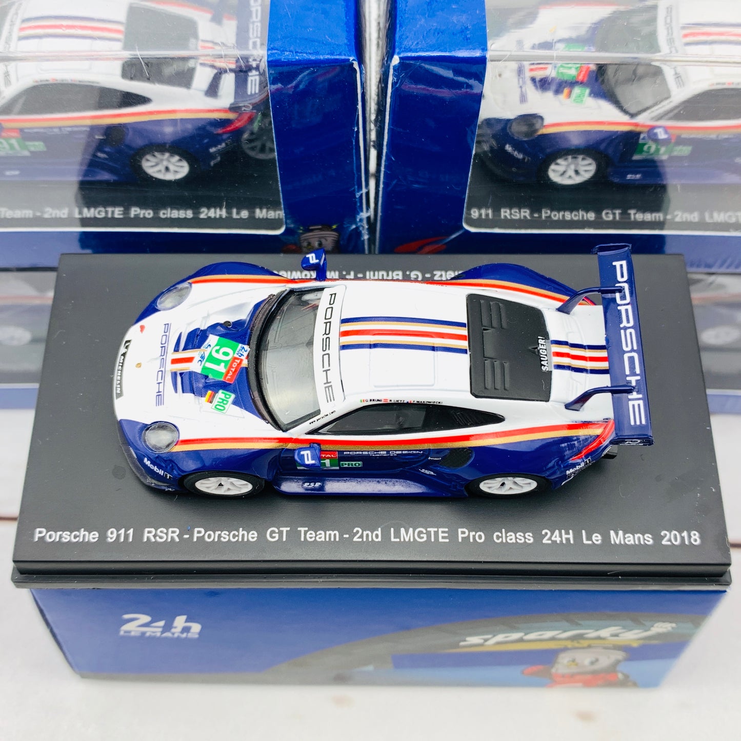 Sparky 1/64 PORSCHE 911 RSR NO.91 PORSCHE GT TEAM 2ND LMGTE PRO CLASS 24H LE MANS 2018 R. LIETZ - G. BRUNI - F. MAKOWIECKI Y121