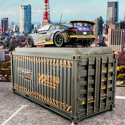 TARMAC WORKS 1/64 COLLAB64 Audi R8 LMS GT4  Super Taikyu STZ 2020 Nishimura / Okamoto / Tagahara / Fujiwara with Container T64-070-EVA20