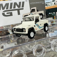MINI GT 1/64 Land Rover Defender 90 Pickup White RHD MGT00338-R