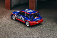 TARMAC WORKS HOBBY64 1/64 Renault 5 MAXI Turbo Tour de Corse - Rallye de France 1985 Winner Jean Ragnotti / Pierre Thimonier T64-TL061-85TDC03