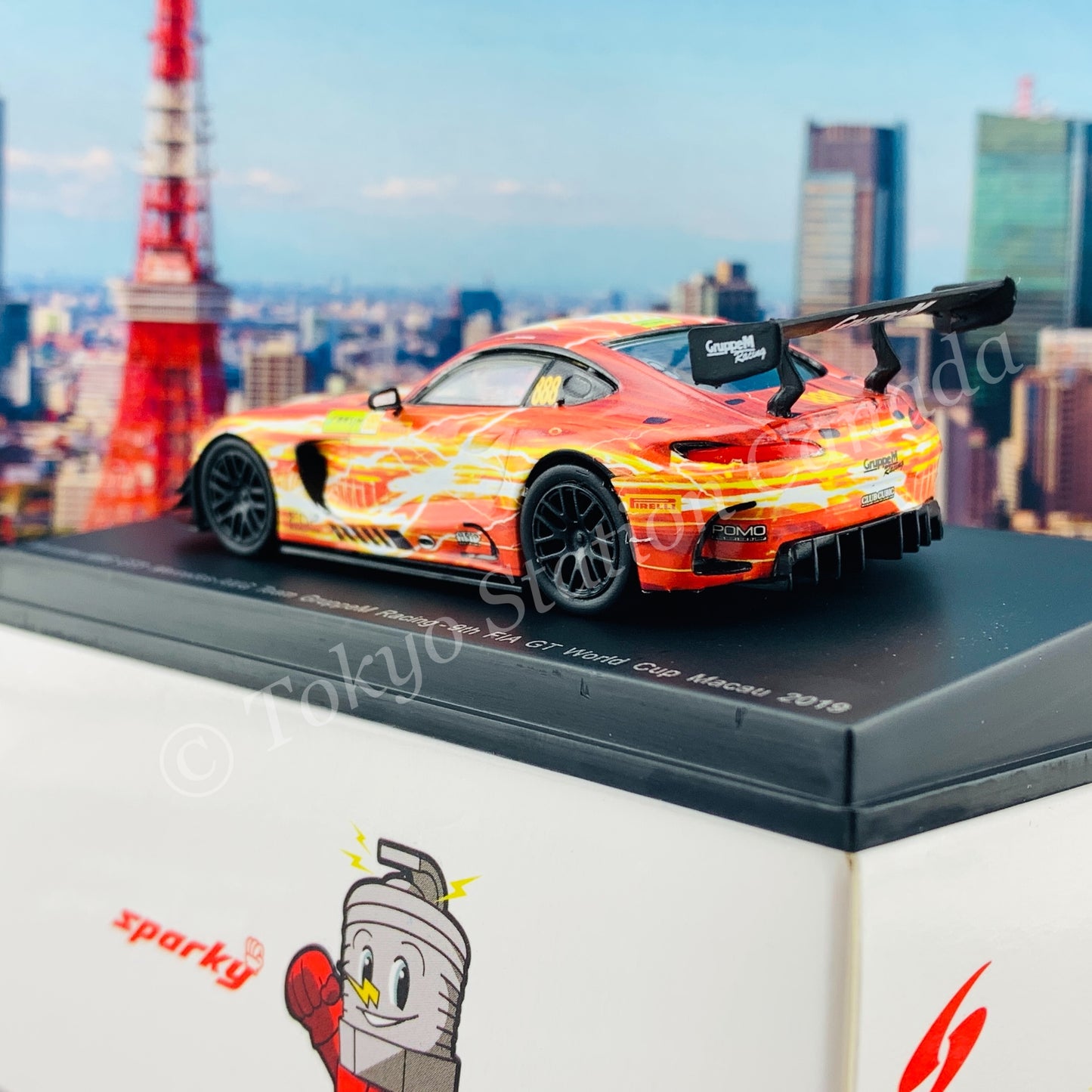 Sparky 1/64 MERCEDES-AMG GT3 NO.888 MERCEDES-AMG TEAM GRUPPEM RACING 9TH FIA GT WORLD CUP MACAU 2019 MARO ENGEL Y169
