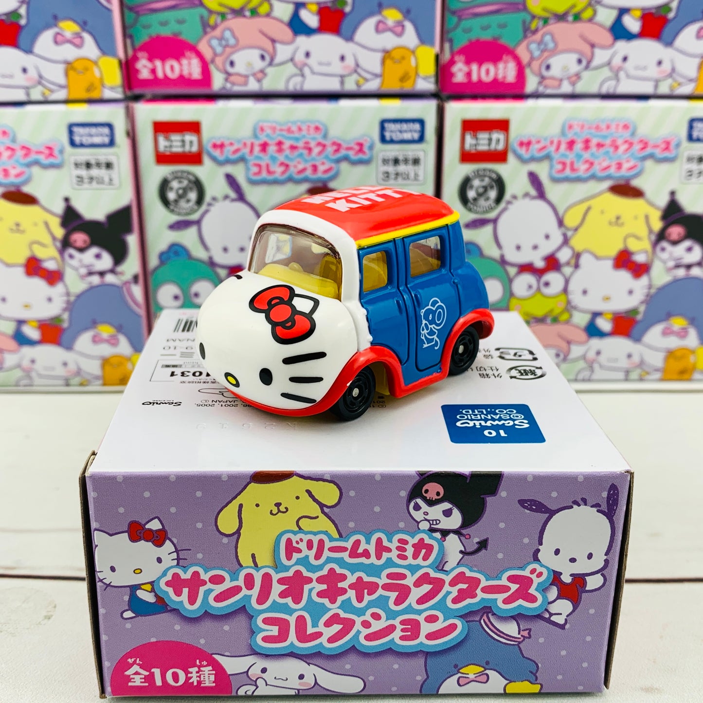 Dream TOMICA SANRIO Characters Collection Complete Set of 10 pcs