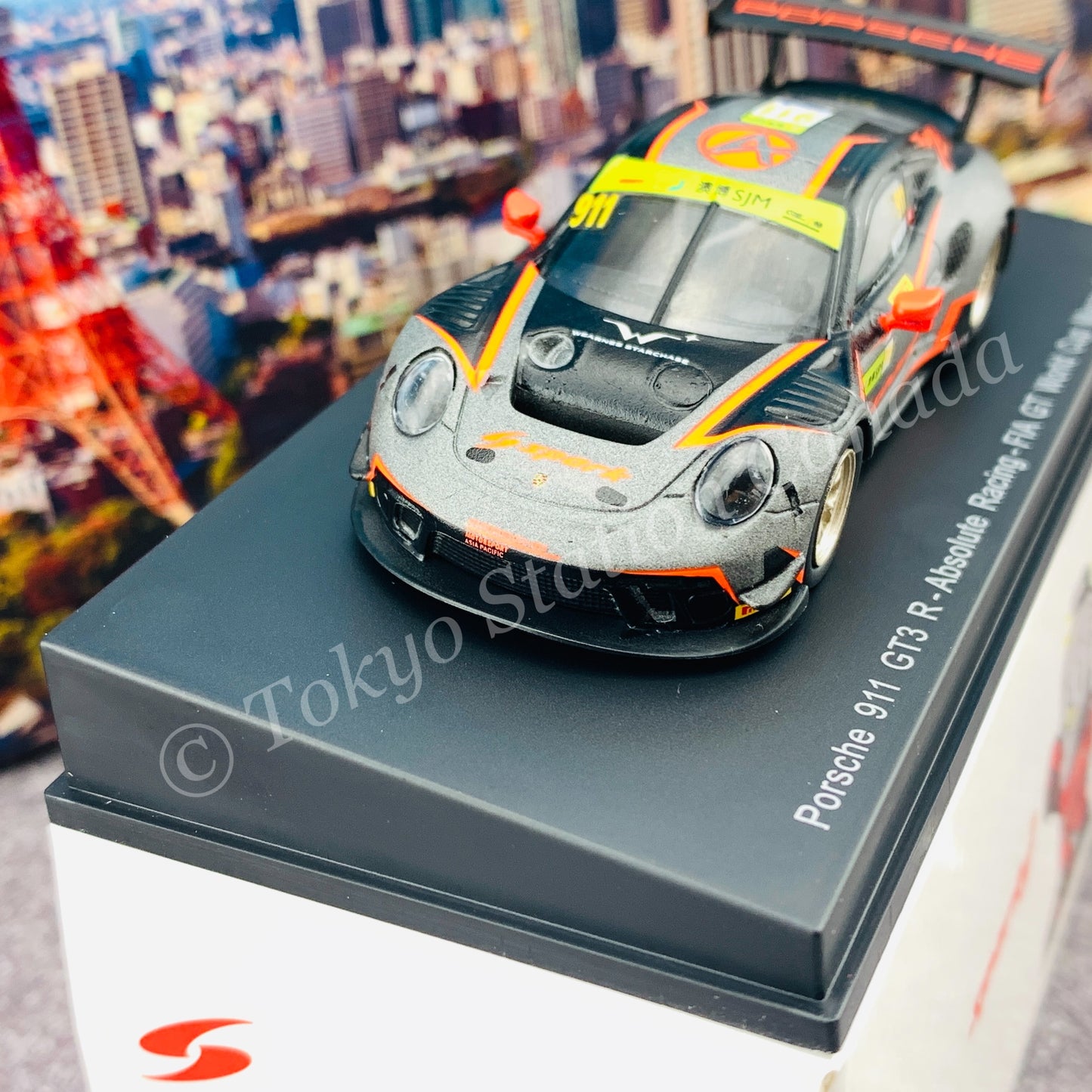 Sparky 1/64 PORSCHE 911 GT3 R NO.911 ABSOLUTE RACING FIA GT WORLD CUP MACAU 2019 ALEXANDRE IMPERATORI Y172
