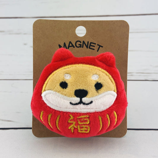Shiba Inu RED "Luck" Mini Plush Magnet by FRIENDSHILL JW-355-132