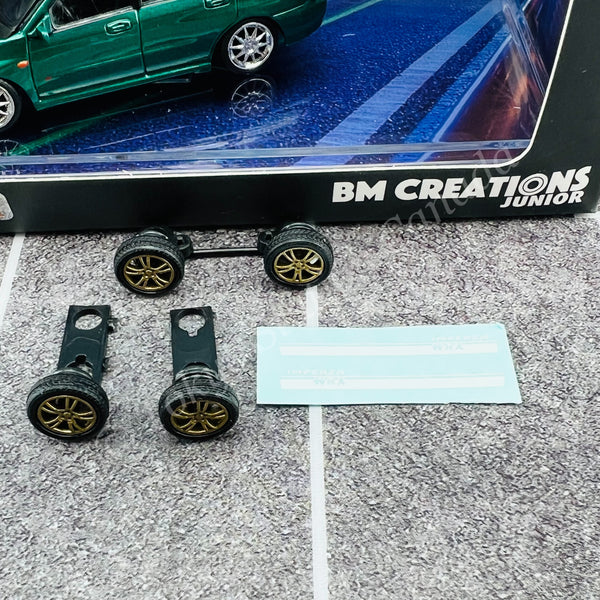 BM CREATIONS JUNIOR 1/64 SUBARU 2001 Impreza WRX STi Custom Green