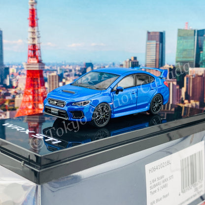 HOBBY JAPAN 1/64 SUBARU WRX STI Type S (VAB) Blue HJ641021BL
