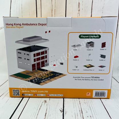 TINY 微影 Ps4 Hong Kong Ambulance Depot (Diorama Playset) 救護站 ATS64037