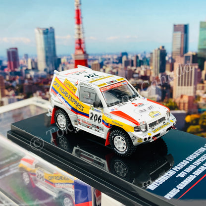 INNO64 1/64 MITSUBISHI PAJERO EVOLUTION #206 "OFF ROAD EXPRESS" Paris - Granada - Dakar 1998 Winner IN64-EVOP-OFE98
