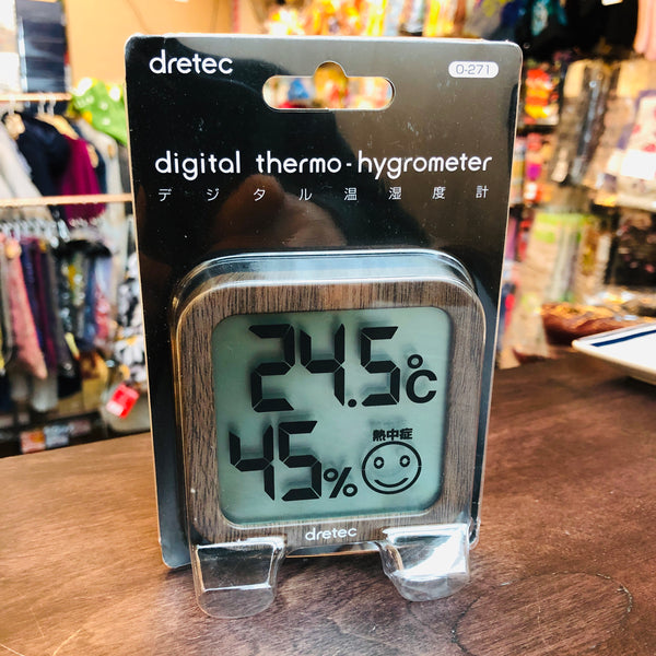 DRETEC 2-in-1 Digital Thermometer and Hygrometer - Dark brown 0-271DW
