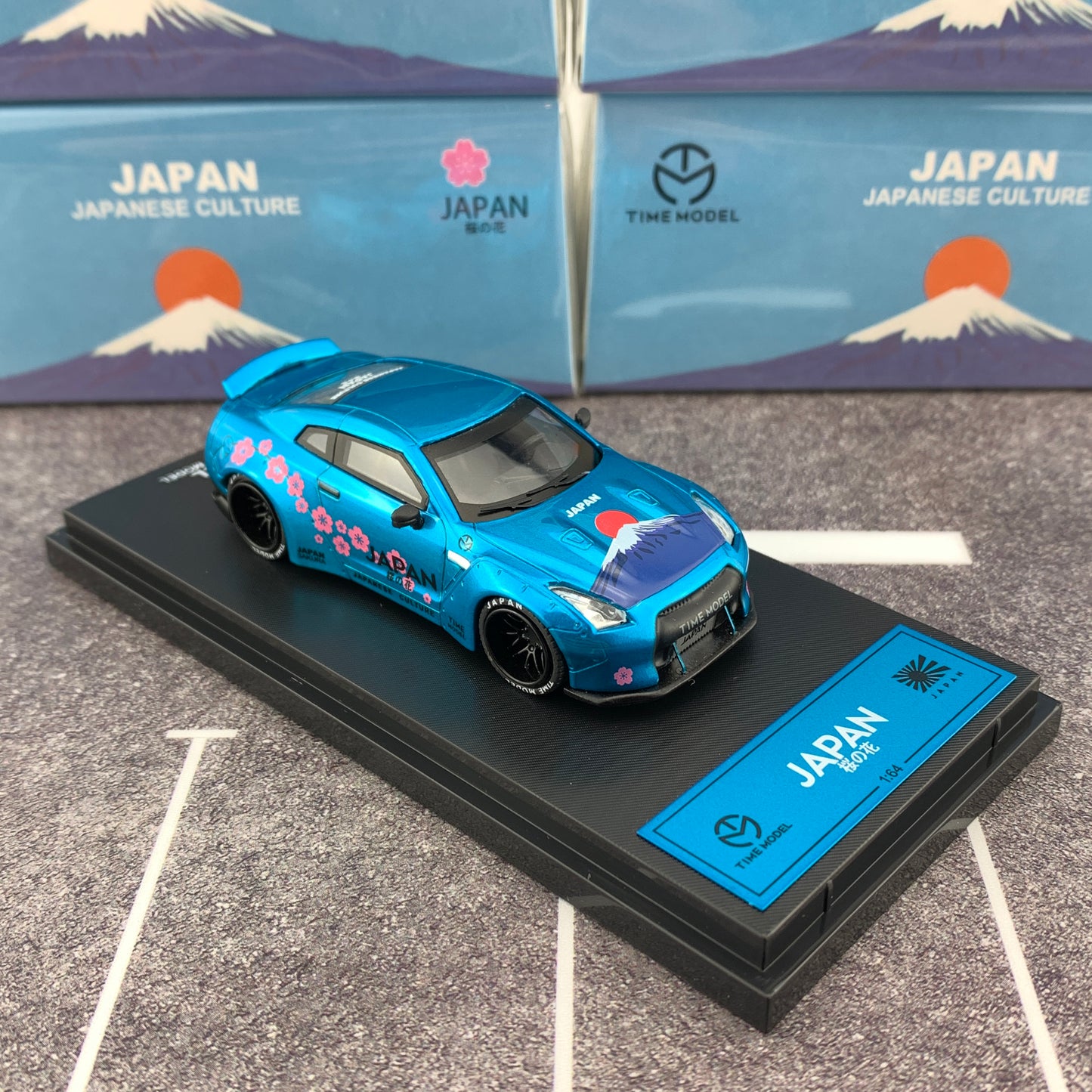 TIME MODEL 1/64 Japanese Culture Sukura GTR R35 with Ducktail Wing