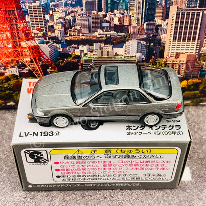 Tomytec Limited Vintage Neo 1/64 Honda Integra 3 Door Coupe XSi 1989 (Gray Metallic) LV-N193d