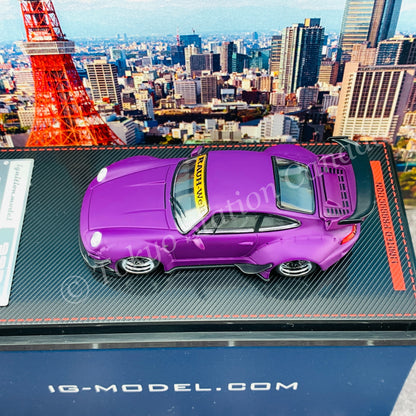 Ignition Model 1/64 RWB 993 Matte Purple With Mr. Nakai metal figurine IG2151