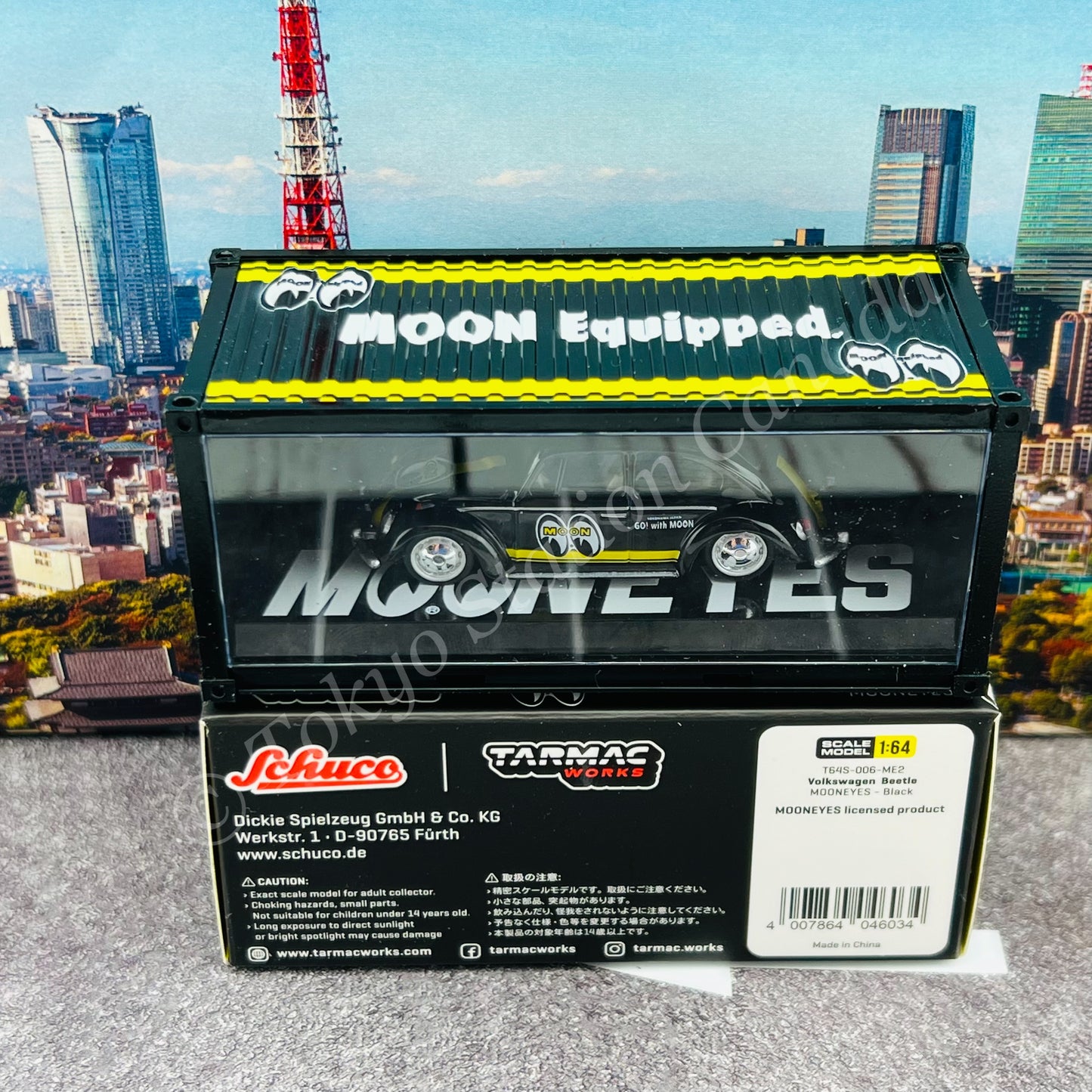 Tarmac Works x Schuco 1/64 VW Beetle *** with Container *** T64S-006-ME2