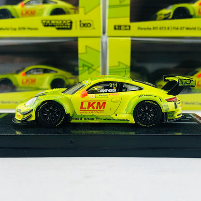 Tarmac Works 1/64 Porsche 911 GT3 R Macau GT Cup FIA GT World Cup 2018 Laurens Vanthoor T64-032-18MGP911