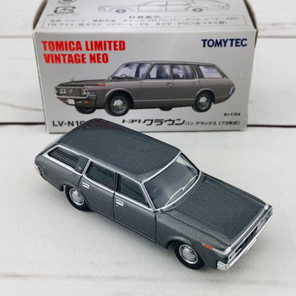 Tomica Limited Vintage 1/64 Toyota Crown Van Deluxe Grey (1973) LV-N163b