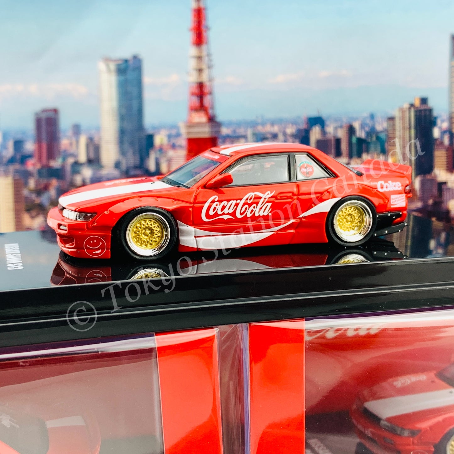 INNO64 x TOYEAST 1/64  COCA-COLA NISSAN SILVIA S13 ROCKET BUNNY V2 COKE037