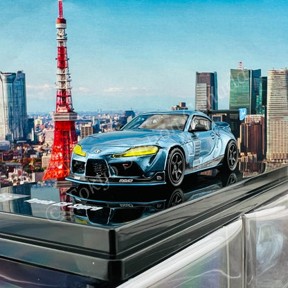 POP RACE 1/64 Pandem GR Supra Metallic Blue PR64-PANA90-BLU